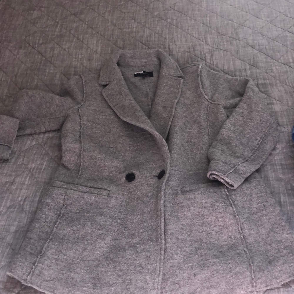 Talbots, wool pea coat, size 8, gray